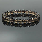Smoky Quartz Gemstone Crystal Healing Stretch Beads Bracelet