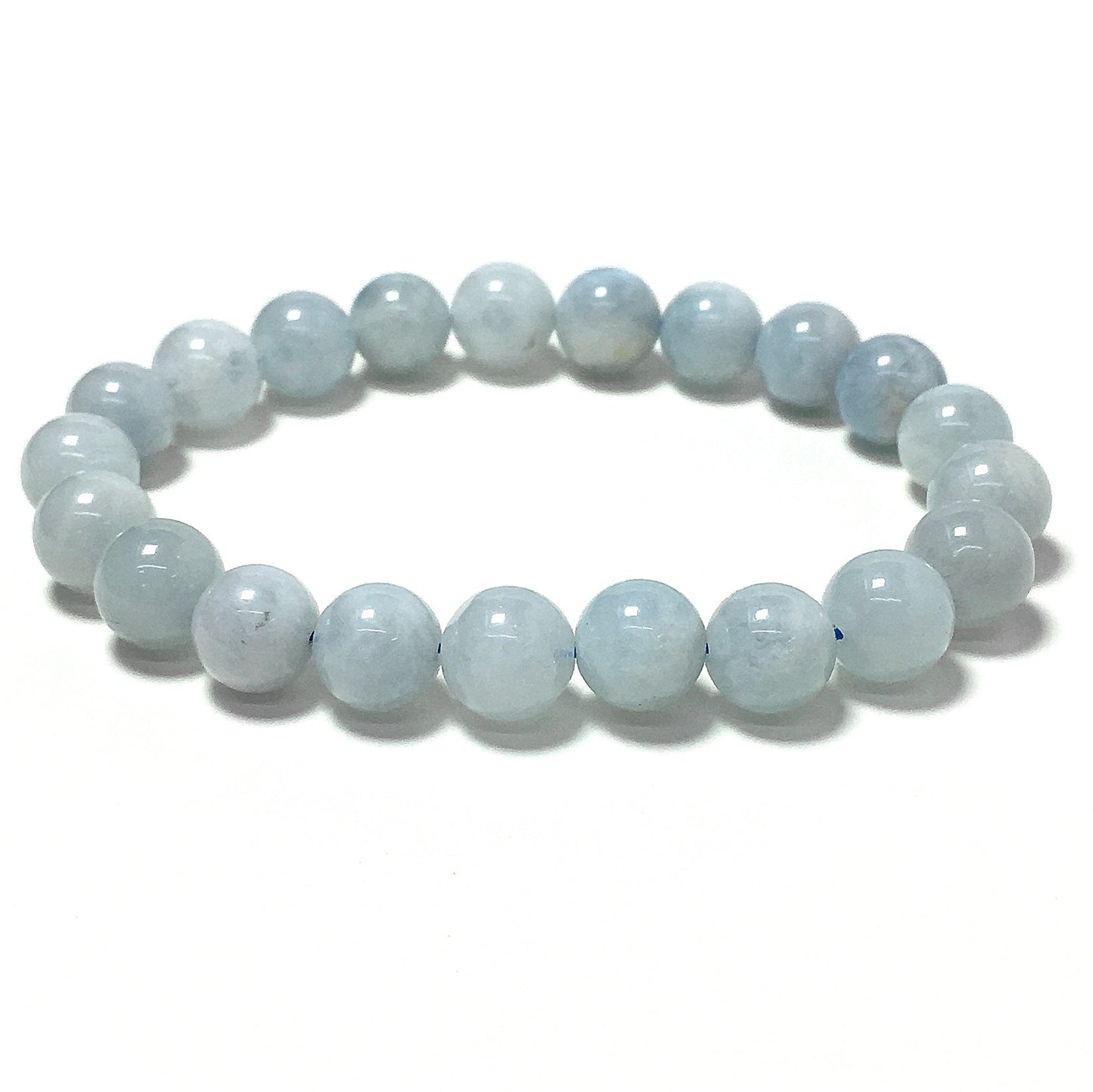 Aquamarine Gemstone Crystal Healing Stretch Beads Bracelet