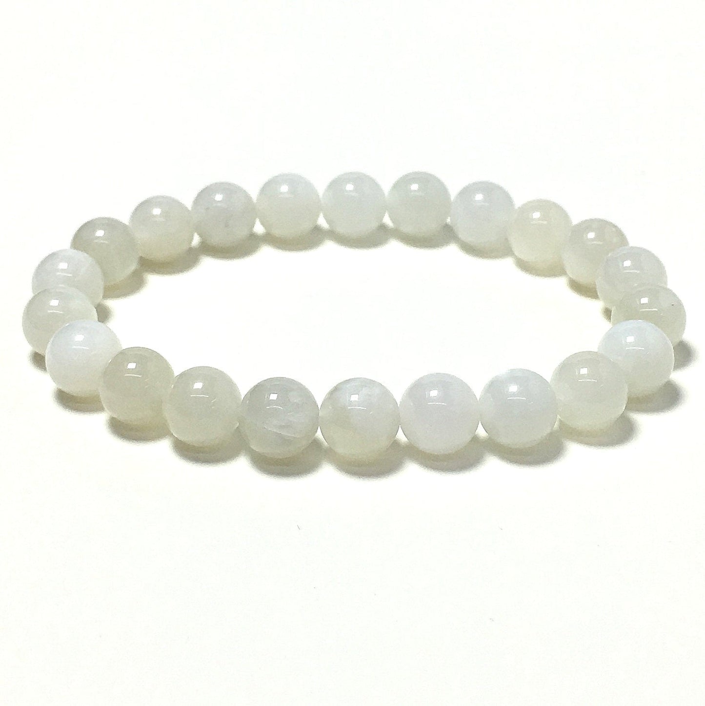 Moonstone Natural Gemstone Crystal Healing Stretch Beads Bracelet