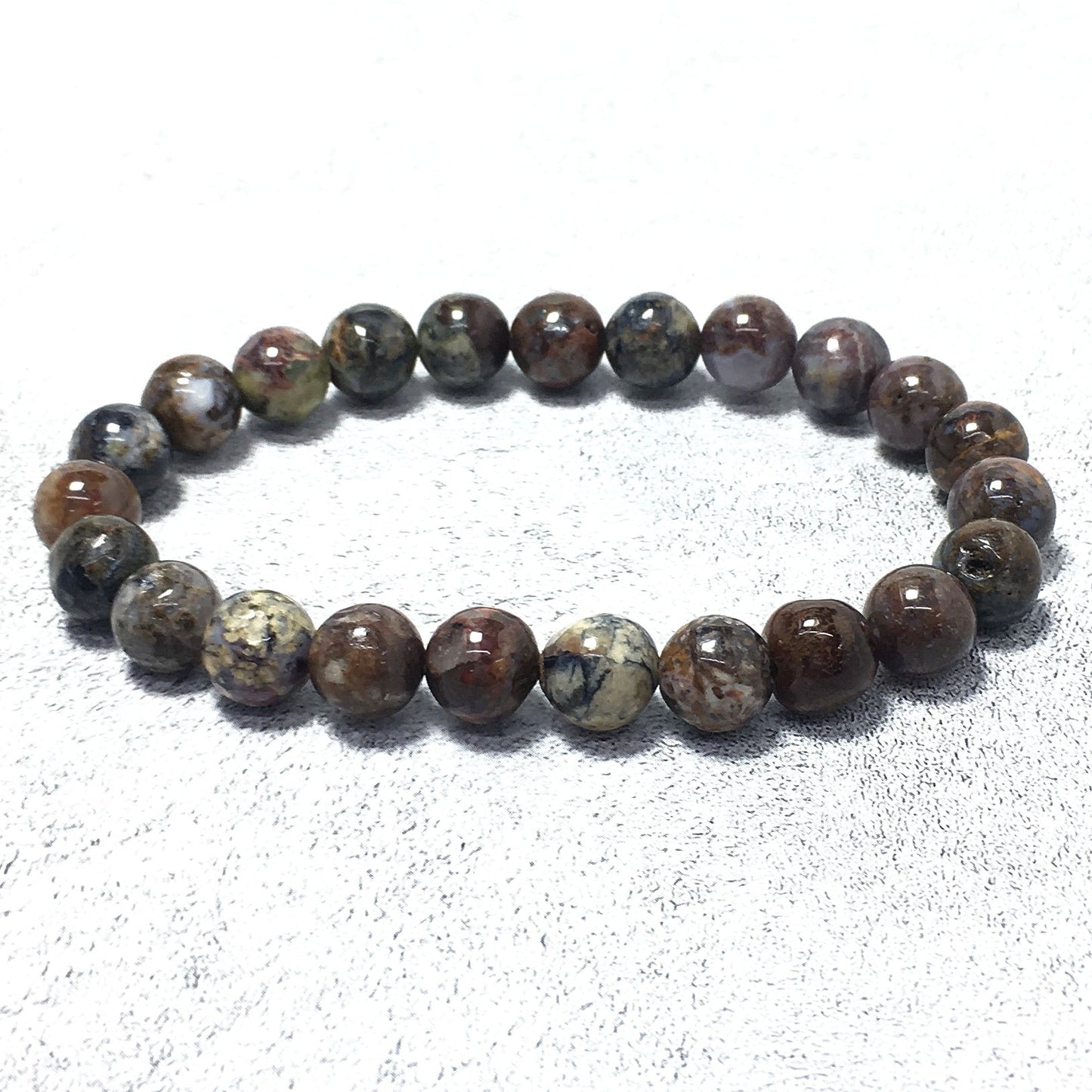 Pietersite Natural Gemstone Crystal Healing stretch Beads Bracelet