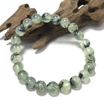 Prehnite Natural Gemstone Crystal Healing Stretch Beads Bracelet