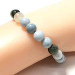 Jadite Gemstone Crystal Healing Stretch Beads Bracelet