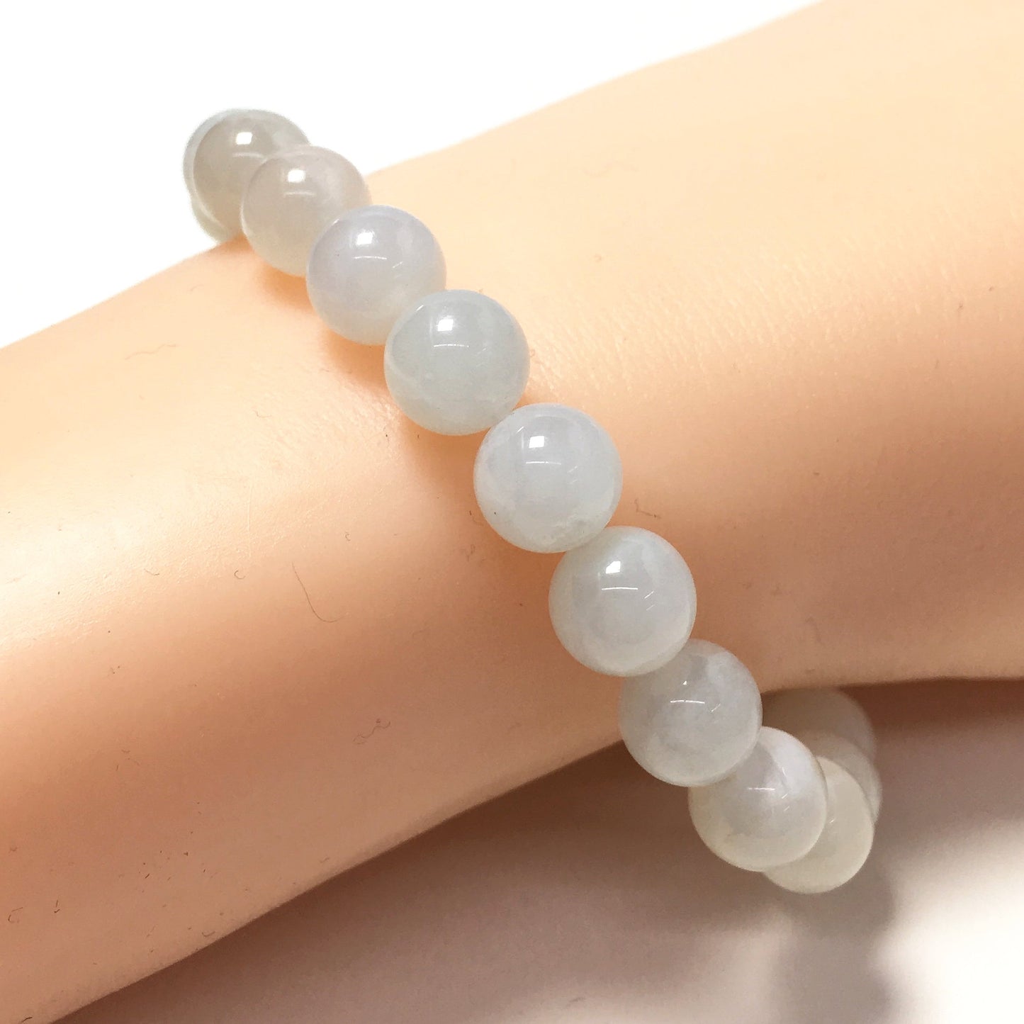 Moonstone Natural Gemstone Crystal Healing Stretch Beads Bracelet