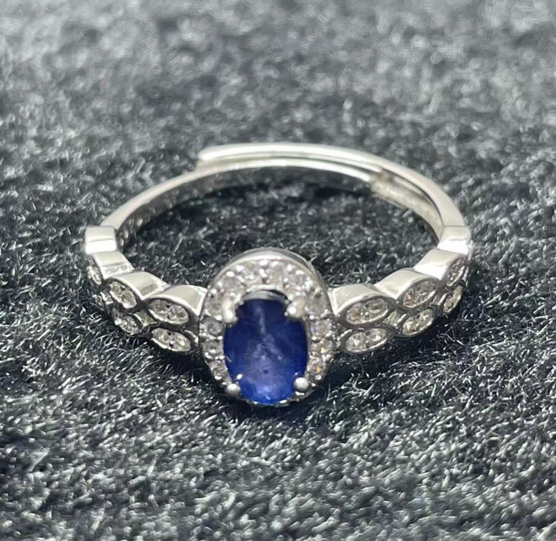 S925 Silver Sapphire Ring  WB-R075