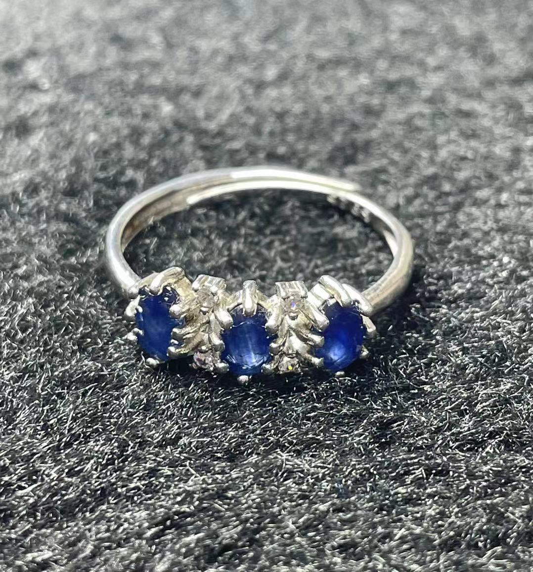 S925 Silver Sapphire Ring  WB-R077