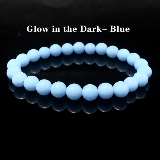 Glow in the Dark-Blue Round Bracelet