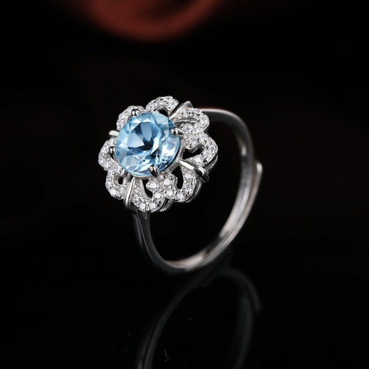 S925 Silver Topaz Ring WB-R006