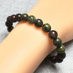Natural Dragon Blood Stone Beads Handmade Stretchy Bracelet