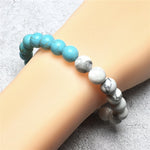 Turquoise Howlite Stretch Beaded Handmade Precious Bracelets Jewelry