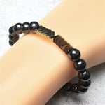 Hematite Ball Bead Magnetic Therapy Bracelet Stress Relieving Bracelet Anxiety Relief