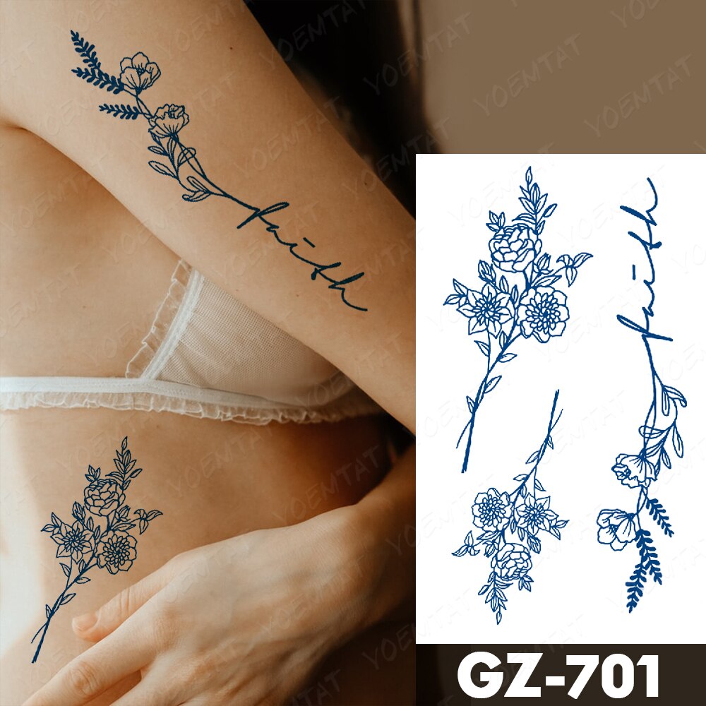Semi-Permanent Herbal Lasting Ink Waterproof Temporary Tattoo Stickers Universe Earth Planet Flash Tatto Body Art Fake Tattoos