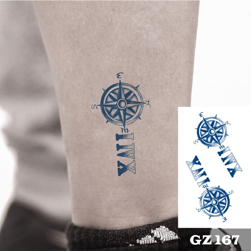 Semi-Permanent Temporary Tattoo Sticker for Men Boys Long-Lasting 1-2 Weeks Waterproof Realistic Body Arrow Tattoo Stickers